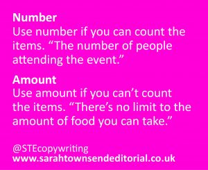 Number vs amount: simple tips to remember the difference