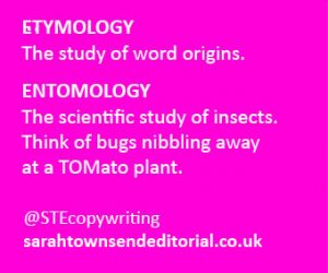 ETYMOLOGY vs ENTOMOLOGY: learn the difference between these similar-sounding words.